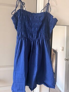 NWOT Express Womens Smocked Bodice Sundress - Royal Blue